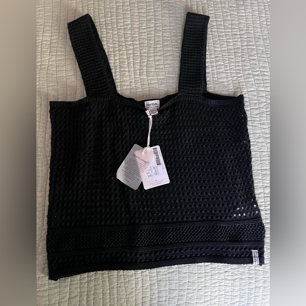 Rhythm Black crochet top - Picture 2 of 7